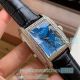 Knockoff Patek Philippe Gondolo Diamond Watch SS Black Leather Strap  (8)_th.jpg